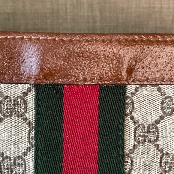 Authentic Gucci vintage web sherry clutch bag 010.378 (WN14) - Picture 4 of 13